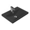 Drop In Bathroom Sink, Black Ceramic, Rectangular
